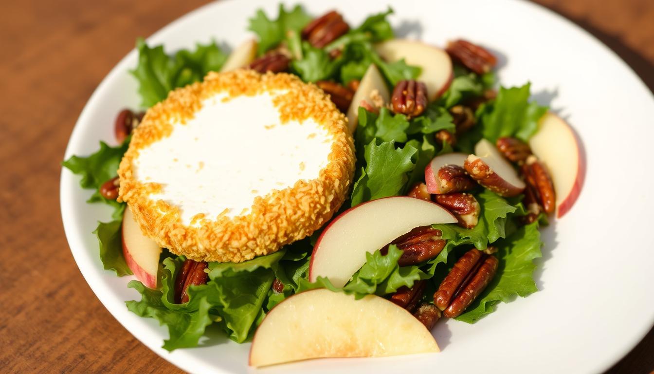 Panko-Breaded Goat Cheese and Crisp Apple Salad Recipe